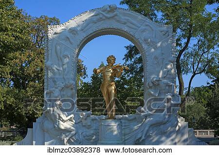 "Monument to the composer Johann Strauss II, 1825-1899, Stadtpark municipal park, Vienna, Vienna State, Austria, Europe" View Large Photo Image Stock Photo - "Monument to the composer Johann Strauss II, 1825-1899, Stadtpark municipal park, Vienna, Vienna State, Austria, Europe". Fotosearch