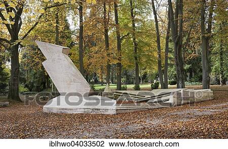 "Monument to the March Dead in 1922, concrete, Walter Gropius, for the victims of the Kapp Putsch in 1920, one of the first abstract monuments in Germany, Hauptfriedhof cemetery, Weimar, Thuringia, Germany, Europe" View Large Photo Image Stock Image - "Monument to the March Dead in 1922, concrete, Walter Gropius, for the victims of the Kapp Putsch in 1920, one of the first abstract monuments in Germany, Hauptfriedhof cemetery, Weimar, Thuringia, Germany, Europe". Fotosearch