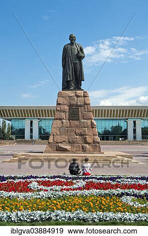 "Monument to the poet Abai Qunanbaiuli in front of the Palace of the Republic, Almaty, Kazakhstan, Asia" View Large Photo Image Stock Photo - "Monument to the poet Abai Qunanbaiuli in front of the Palace of the Republic, Almaty, Kazakhstan, Asia". Fotosearch
