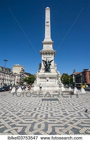 "Monument to the Restorers, Restauradores Square, Lisbon, Lisbon District, Portugal, Europe" View Large Photo Image Stock Photo - "Monument to the Restorers, Restauradores Square, Lisbon, Lisbon District, Portugal, Europe". Fotosearch