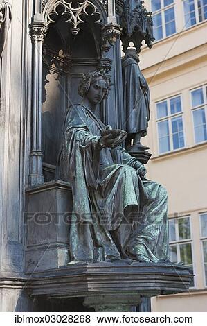 Stock Photo - "Monumental statue of Emperor Charles IV from 1848, Mala Strana, Prague, Czech Republic, Europe". Fotosearch