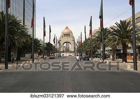 Stock Photo - "Monumento a la Revolucion or Monument to the Revolution in Plaza de la Republica or Republic Square, Mexico City, Federal District, Mexico, North America". Fotosearch