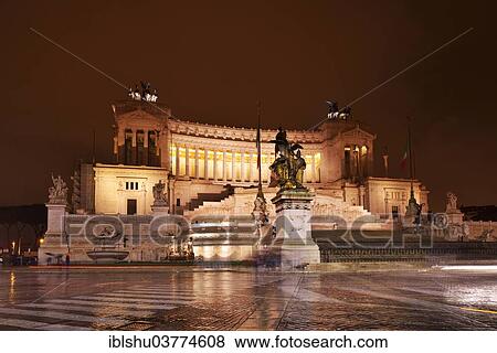 Stock Photo - "Monumento a Vittorio Emanuele, National Monument of Victor Emmanuel II, Piazza Venezia, Rome, Italy, Europe". Fotosearch