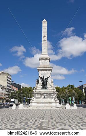 Monumento aos Restauradores, The Monument to the Restorers, by Simoes de Almeida, Alberto Nunes, Restauradores Square, Praca dos Restauradores, Lisbon, Portugal, Europe View Large Photo Image Stock Photograph - Monumento aos Restauradores, The Monument to the Restorers, by Simoes de Almeida, Alberto Nunes, Restauradores Square, Praca dos Restauradores, Lisbon, Portugal, Europe. Fotosearch