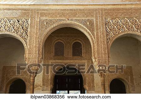 "Moorish architecture of an inner courtyard of the Palacios Nazaries, Alhambra Palace, Granada, Andalusia, Spain, Europe" View Large Photo Image Stock Photograph - "Moorish architecture of an inner courtyard of the Palacios Nazaries, Alhambra Palace, Granada, Andalusia, Spain, Europe". Fotosearch