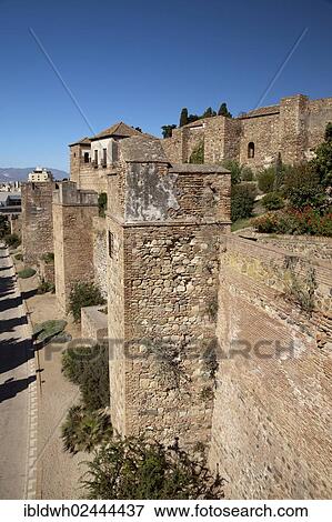 Stock Photo - "Moorish fortress of Alcazaba, Malaga, Andalucia, Spain, Europe". Fotosearch