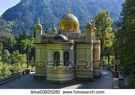 "Moorish Kiosk in Schlosspark palace gardens, Schloss Linderhof Palace, Upper Bavaria, Bavaria, Germany, Europe" View Large Photo Image Stock Image - "Moorish Kiosk in Schlosspark palace gardens, Schloss Linderhof Palace, Upper Bavaria, Bavaria, Germany, Europe". Fotosearch