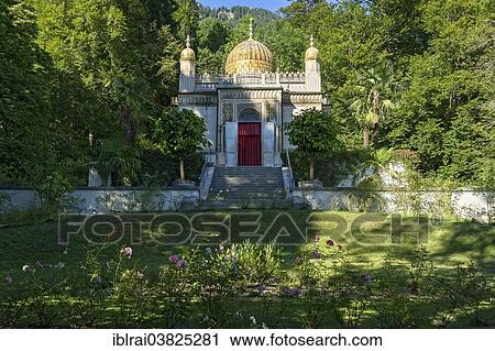 "Moorish Kiosk in Schlosspark palace gardens, Schloss Linderhof Palace, Upper Bavaria, Bavaria, Germany, Europe" View Large Photo Image Stock Image - "Moorish Kiosk in Schlosspark palace gardens, Schloss Linderhof Palace, Upper Bavaria, Bavaria, Germany, Europe". Fotosearch