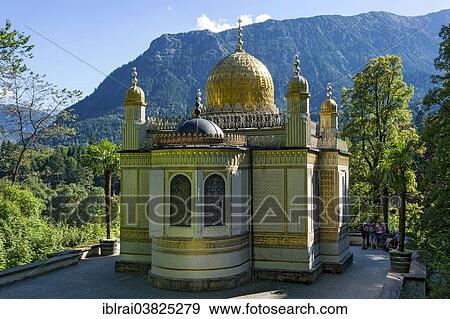 "Moorish Kiosk in Schlosspark palace gardens, Schloss Linderhof Palace, Upper Bavaria, Bavaria, Germany, Europe" View Large Photo Image Stock Photo - "Moorish Kiosk in Schlosspark palace gardens, Schloss Linderhof Palace, Upper Bavaria, Bavaria, Germany, Europe". Fotosearch