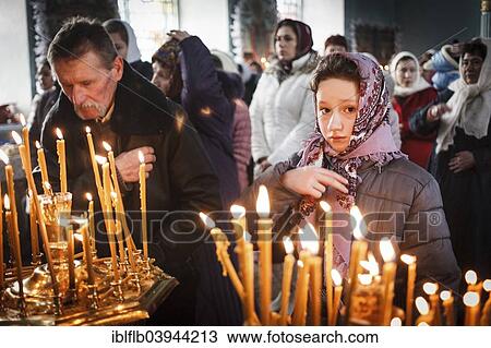 "Morning mass during the Feast of Epiphany in the church of the Orthodox Old Believers, Vilkovo, Ukraine, Europe" View Large Photo Image Stock Image - "Morning mass during the Feast of Epiphany in the church of the Orthodox Old Believers, Vilkovo, Ukraine, Europe". Fotosearch