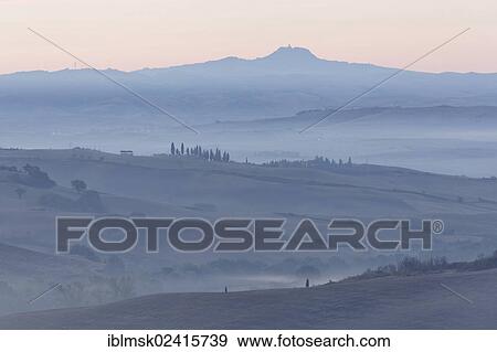 Morning mood, Val d'Orcia, Orcia Valley, UNESCO World Cultural Heritage Site, Tuscany region, province of Siena, Italy, Europe View Large Photo Image Stock Photo - Morning mood, Val d'Orcia, Orcia Valley, UNESCO World Cultural Heritage Site, Tuscany region, province of Siena, Italy, Europe. Fotosearch