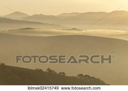 Morning mood, view towards Monticchiello, Val d'Orcia, Orcia Valley, UNESCO World Cultural Heritage Site, Tuscany region, province of Siena, Italy, Europe View Large Photo Image Stock Photo - Morning mood, view towards Monticchiello, Val d'Orcia, Orcia Valley, UNESCO World Cultural Heritage Site, Tuscany region, province of Siena, Italy, Europe. Fotosearch