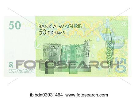 Picture - Moroccan fifty dirhams banknote. Fotosearch