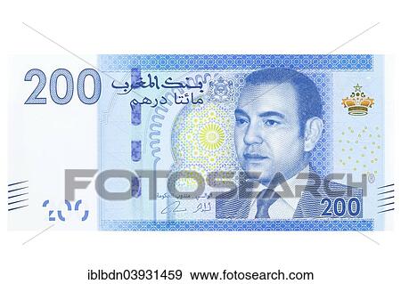 Moroccan two hundred dirhams banknote View Large Photo Image Stock Photo - Moroccan two hundred dirhams banknote. Fotosearch