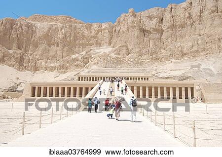 Stock Photo - "Mortuary Temple of Queen Hatshepsut, Luxor Temple Complex, UNESCO World Heritage site, Thebes, Luxor, Luxor Governorate, Egypt, Africa". Fotosearch