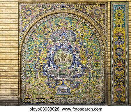 Stock Photo - "Mosaic, Golestan Palace or Kakheh Golestan, Tehran, Iran, Asia". Fotosearch
