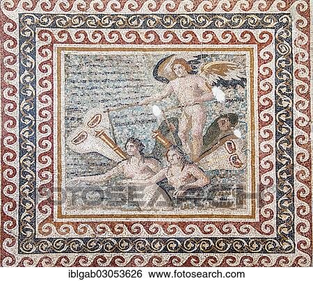 "Mosaic of the Boat of the Psyches from Daphne or Harbiye, 3rd cent. A. C., Hatay Archaeology Museum, Antakya, Hatay Province, Turkey, Asia" View Large Photo Image Stock Photograph - "Mosaic of the Boat of the Psyches from Daphne or Harbiye, 3rd cent. A. C., Hatay Archaeology Museum, Antakya, Hatay Province, Turkey, Asia". Fotosearch
