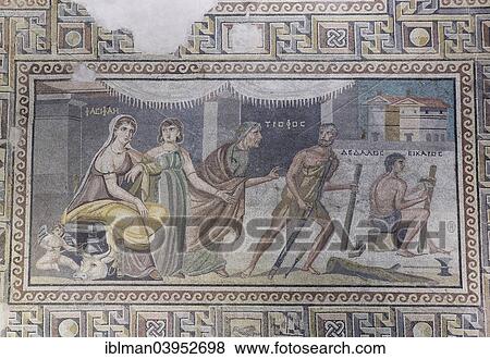 "Mosaic, Pasiphae and Daedalus, floor mosaic from Zeugma, Zeugma Mosaic Museum, Gaziantep, Southeastern Anatolia Region, Anatolia, Turkey, Asia" View Large Photo Image Stock Photo - "Mosaic, Pasiphae and Daedalus, floor mosaic from Zeugma, Zeugma Mosaic Museum, Gaziantep, Southeastern Anatolia Region, Anatolia, Turkey, Asia". Fotosearch