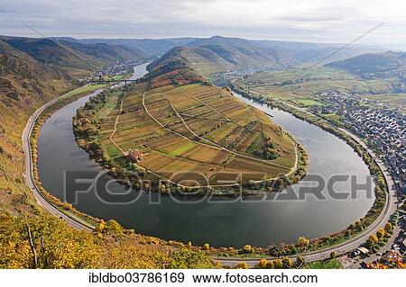 "Moselle River loop in autumn, view from Calmont Bremm, Rhineland-Palatinate, Germany, Europe" View Large Photo Image Stock Photo - "Moselle River loop in autumn, view from Calmont Bremm, Rhineland-Palatinate, Germany, Europe". Fotosearch