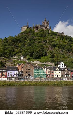 "Moselle river with Reichsburg Imperial Castle, Cochem, Moselle, Rhineland-Palatinate, Germany, Europe, PublicGround, Europe" View Large Photo Image Stock Photo - "Moselle river with Reichsburg Imperial Castle, Cochem, Moselle, Rhineland-Palatinate, Germany, Europe, PublicGround, Europe". Fotosearch