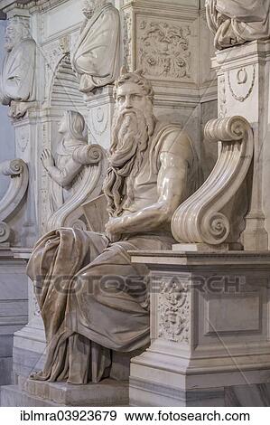 "Moses, marble statue by Michelangelo, tomb of Pope Julius II, San Pietro in Vincoli, Rome, Lazio, Italy, Europe" View Large Photo Image Stock Photo - "Moses, marble statue by Michelangelo, tomb of Pope Julius II, San Pietro in Vincoli, Rome, Lazio, Italy, Europe". Fotosearch