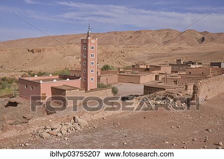 "Mosque, Road of the Kasbahs, Ounila-Tal, near Ait-Ben-Haddou, Souss-Massa-Draa region, Morocco, Africa" View Large Photo Image Stock Photo - "Mosque, Road of the Kasbahs, Ounila-Tal, near Ait-Ben-Haddou, Souss-Massa-Draa region, Morocco, Africa". Fotosearch