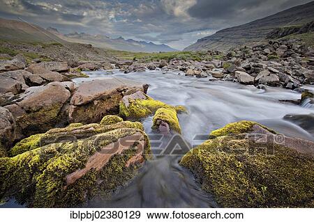 "Mossy landscape with river, east Iceland, Iceland, Europe" View Large Photo Image Stock Photo - "Mossy landscape with river, east Iceland, Iceland, Europe". Fotosearch