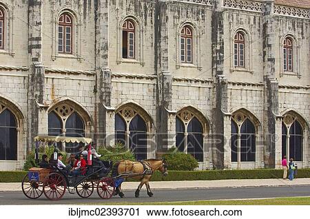 Stock Image - "Mosteiro dos Jeronimos, Monastery of the Hieronymites, UNESCO World Heritage Site, Belem, Lisbon, Portugal, Europe". Fotosearch