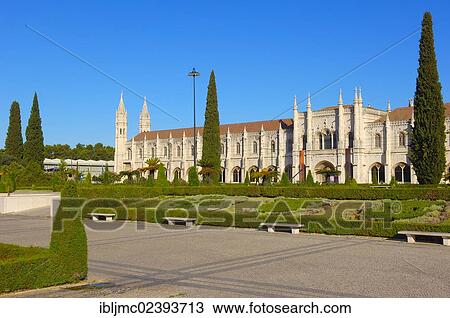 Stock Image - "Mosteiro dos Jeronimos, Monastery of the Hieronymites, UNESCO World Heritage Site, Belem, Lisbon, Portugal, Europe". Fotosearch