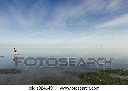 "Mother and child in the Wadden Sea near Wyk, Foehr Island, North Frisian Islands, Schleswig-Holstein, Germany, Europe" View Large Photo Image Stock Photo - "Mother and child in the Wadden Sea near Wyk, Foehr Island, North Frisian Islands, Schleswig-Holstein, Germany, Europe". Fotosearch
