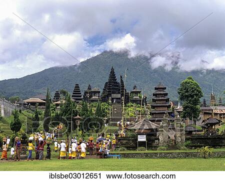 "Mother Temple of Besakih or Pura Besakih with Mount Agung, procession, Besakih, Bali, Sudostasien, Indonesia, Asia" View Large Photo Image Stock Image - "Mother Temple of Besakih or Pura Besakih with Mount Agung, procession, Besakih, Bali, Sudostasien, Indonesia, Asia". Fotosearch