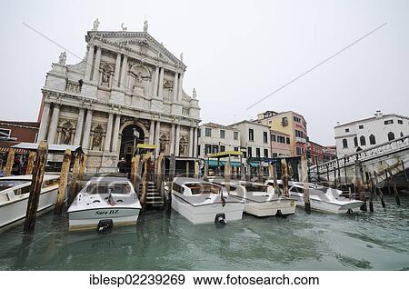 "Motor boats in front the church of Santa Maria di Nazareth or church of the Scalzi, Degli Scalzi, Cannaregio quarter, Canal Grande, Grand Canal, Venice, Venezia, Veneto, Italy, Europe" View Large Photo Image Stock Photo - "Motor boats in front the church of Santa Maria di Nazareth or church of the Scalzi, Degli Scalzi, Cannaregio quarter, Canal Grande, Grand Canal, Venice, Venezia, Veneto, Italy, Europe". Fotosearch