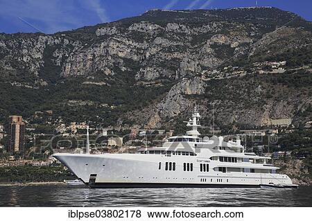 "Motor yacht, Ecstasea, built by Feadship, at anchor, Monaco, Europe" View Large Photo Image Stock Photo - "Motor yacht, Ecstasea, built by Feadship, at anchor, Monaco, Europe". Fotosearch