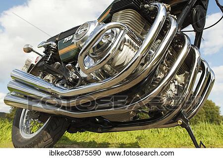 Stock Image - "Motorcycle, Benelli 750 Sei, motor". Fotosearch