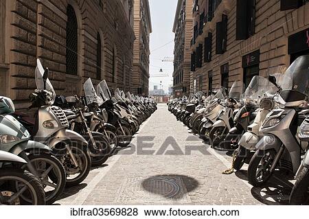 "Motorcycle parking, Naples, Campania, Italy, Europe" View Large Photo Image Stock Photo - "Motorcycle parking, Naples, Campania, Italy, Europe". Fotosearch