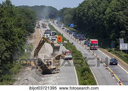 "Motorway construction site on the A52 motorway, Ratingen, North Rhine-Westphalia, Germany, Europe" View Large Photo Image Stock Photography - "Motorway construction site on the A52 motorway, Ratingen, North Rhine-Westphalia, Germany, Europe". Fotosearch