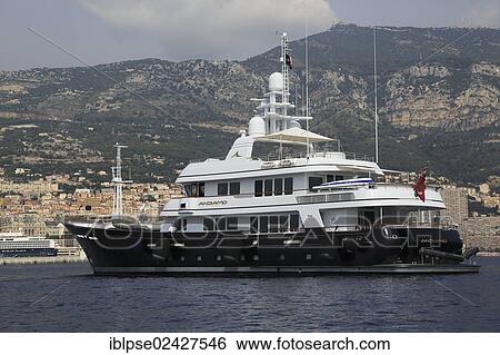 "Motoryacht Andiamo, shipyard Feadship, length 42. 60 m, built in 2003, anchored in front of the Principality of Monaco, Cote d'Azur, Mediterranean, Europe" View Large Photo Image Stock Photograph - "Motoryacht Andiamo, shipyard Feadship, length 42. 60 m, built in 2003, anchored in front of the Principality of Monaco, Cote d'Azur, Mediterranean, Europe". Fotosearch