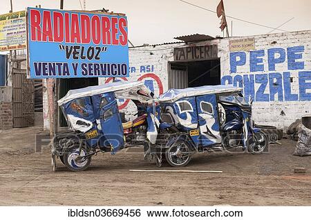 "Mototaxi being towed by another mototaxi to the workshop, Lima, Peru, South America" View Large Photo Image Stock Photograph - "Mototaxi being towed by another mototaxi to the workshop, Lima, Peru, South America". Fotosearch
