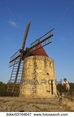 "Moulin d'Alphonse Daudet, windmill of Alphonse Daudet, Fontvieille, Departement Bouches-du-Rhone, Region Provence-Alpes-Cote d? ÇÖAzur d? ÇÖAzur, France, Europe" View Large Photo Image Stock Photo - "Moulin d'Alphonse Daudet, windmill of Alphonse Daudet, Fontvieille, Departement Bouches-du-Rhone, Region Provence-Alpes-Cote d? ÇÖAzur d? ÇÖAzur, France, Europe". Fotosearch