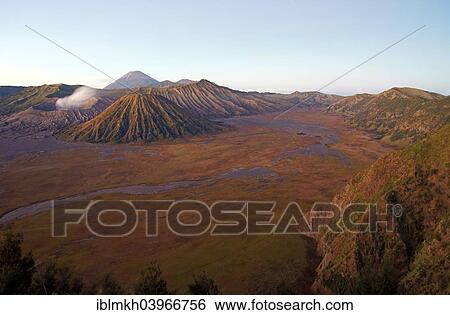 "Mount Bromo, smoking, Mount Batok, right, Mount Kursi and Mount Gunung Semeru at the back, volcanoes, Bromo-Tengger-Semeru National Park, Java, Indonesia, Asia" View Large Photo Image Stock Photograph - "Mount Bromo, smoking, Mount Batok, right, Mount Kursi and Mount Gunung Semeru at the back, volcanoes, Bromo-Tengger-Semeru National Park, Java, Indonesia, Asia". Fotosearch