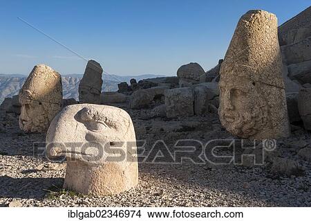 "Mount Nemrut sanctuary, UNESCO World Heritage Site, statues on the western terrace, ruins of the Commagene civilization, 1st century B. C., Mount Nemrut, Eastern Turkey" View Large Photo Image Picture - "Mount Nemrut sanctuary, UNESCO World Heritage Site, statues on the western terrace, ruins of the Commagene civilization, 1st century B. C., Mount Nemrut, Eastern Turkey". Fotosearch