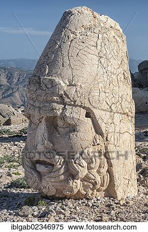 "Mount Nemrut sanctuary, UNESCO World Heritage Site, statues on the western terrace, ruins of the Commagene civilization, 1st century B. C., Mount Nemrut, Eastern Turkey" View Large Photo Image Stock Photography - "Mount Nemrut sanctuary, UNESCO World Heritage Site, statues on the western terrace, ruins of the Commagene civilization, 1st century B. C., Mount Nemrut, Eastern Turkey". Fotosearch