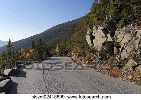 Mount Washington Auto Road in autumn, New Hampshire, USA View Large Photo Image Stock Photo - Mount Washington Auto Road in autumn, New Hampshire, USA. Fotosearch