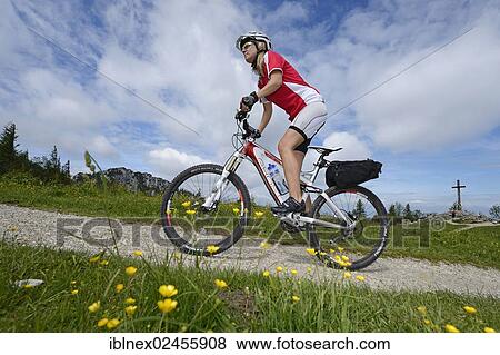 "Mountain biker on Kampenwand Mountain, Chiemgau, Bavaria, Germany, Europe" View Large Photo Image Stock Photo - "Mountain biker on Kampenwand Mountain, Chiemgau, Bavaria, Germany, Europe". Fotosearch