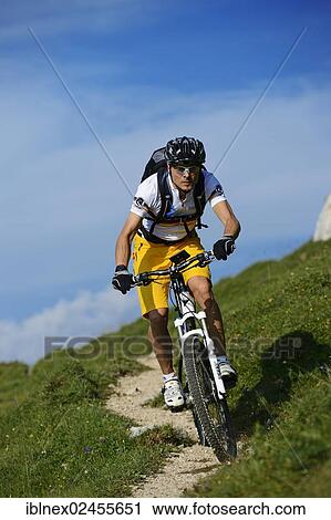 "Mountain biker on the Kampenwand Mountain, Chiemgau, Upper Bavaria, Bavaria, Germany, Europe" View Large Photo Image Stock Image - "Mountain biker on the Kampenwand Mountain, Chiemgau, Upper Bavaria, Bavaria, Germany, Europe". Fotosearch