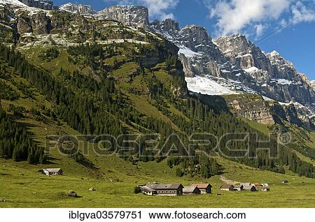 "Mountain farms in the Urnerboden high valley at the foot of the Glarus Alps, Urnerboden, Canton of Uri, Switzerland, Europe" View Large Photo Image Stock Image - "Mountain farms in the Urnerboden high valley at the foot of the Glarus Alps, Urnerboden, Canton of Uri, Switzerland, Europe". Fotosearch