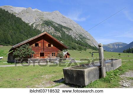 "Mountain hut and a drinking trough, Engalm, Grosser Ahornboden, Alpenpark Karwendel, Engtal, Tyrol, Austria, Europe" View Large Photo Image Stock Image - "Mountain hut and a drinking trough, Engalm, Grosser Ahornboden, Alpenpark Karwendel, Engtal, Tyrol, Austria, Europe". Fotosearch