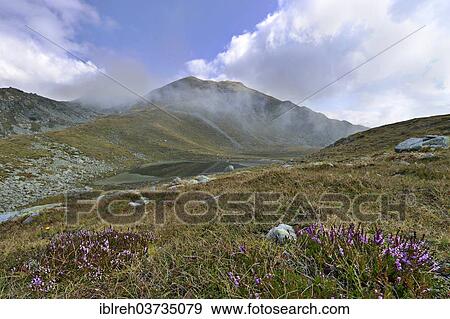 Stock Photo - "Mountain lake at Penser Joch pass, Penser Joch, Sarntal, South Tyrol province, Trentino-Alto Adige, Italy, Europe". Fotosearch