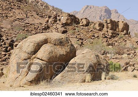 "Mountain landscape along a trail to the White Lady rock painting in the Tsisab Gorge, Brandberg, Damaraland, Namibia, Africa" View Large Photo Image Stock Image - "Mountain landscape along a trail to the White Lady rock painting in the Tsisab Gorge, Brandberg, Damaraland, Namibia, Africa". Fotosearch