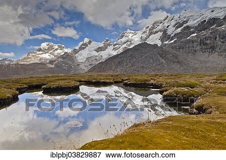 "Mountain landscape of the Cordillera Huayhuash with reflection, Peru, South America" View Large Photo Image Stock Photo - "Mountain landscape of the Cordillera Huayhuash with reflection, Peru, South America". Fotosearch